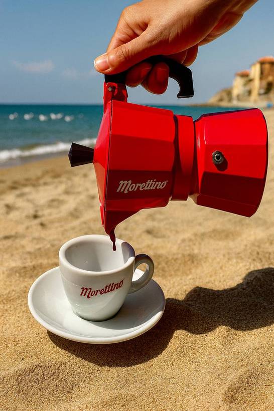 Moka in riva al mare